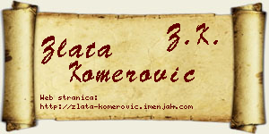 Zlata Komerović vizit kartica